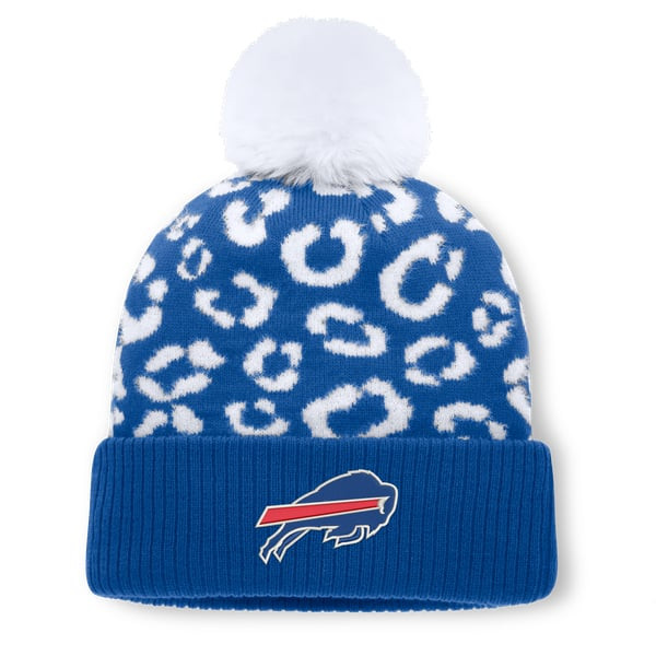 Buffalo Bills Fanatics Women's Blur Cuffed Knit Hat with Pom - Royal | Fanatics