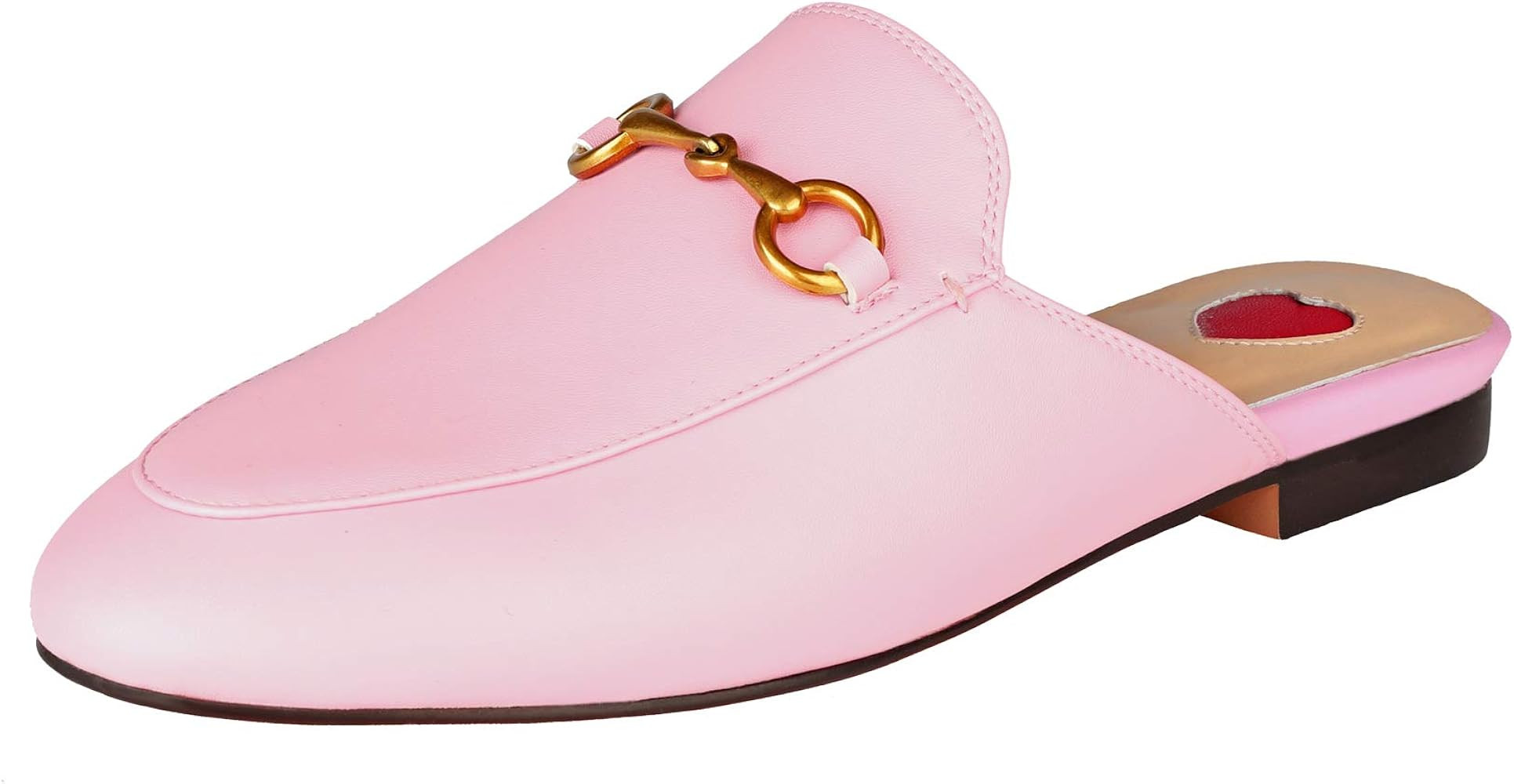 Arqa Mules for Women Comfort Slip On Leather Flats Closed Pointed Toe Slides with Metal Decoratio... | Amazon (US)