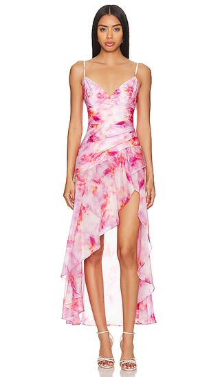 Sorella Midi Dress in Pink Tie Dye | Revolve Clothing (Global)