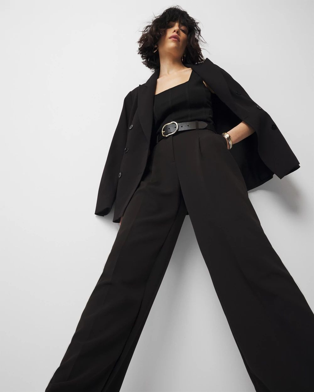 Pleated Wide Leg Pants | White House Black Market