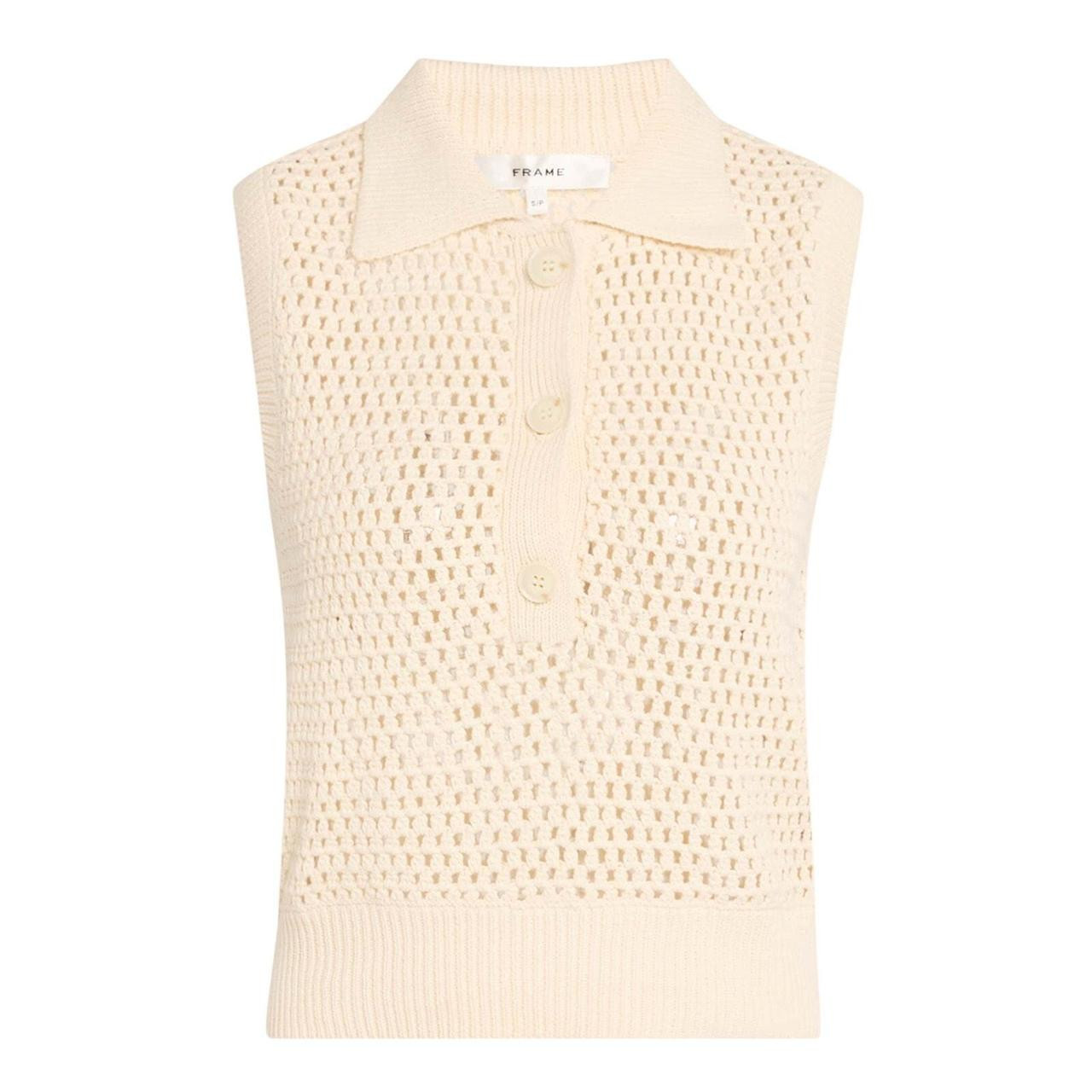 Frame Women's Top - Cream - M | Depop US