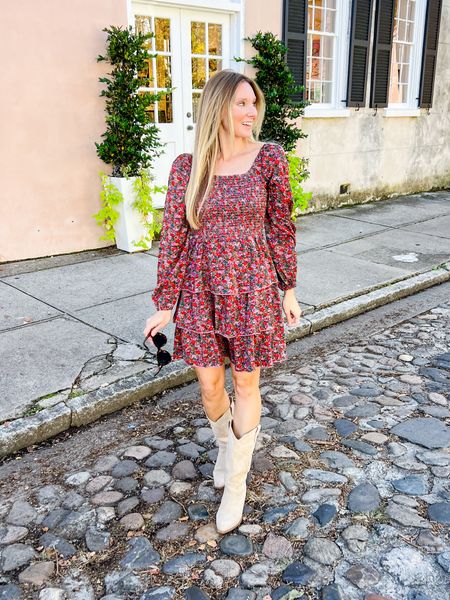 The perfect floral mini dress for under $50 - thanksgiving dress - fall dress - fall outfit - fall style - floral dress 

#LTKSeasonal #LTKstyletip #LTKfindsunder50
