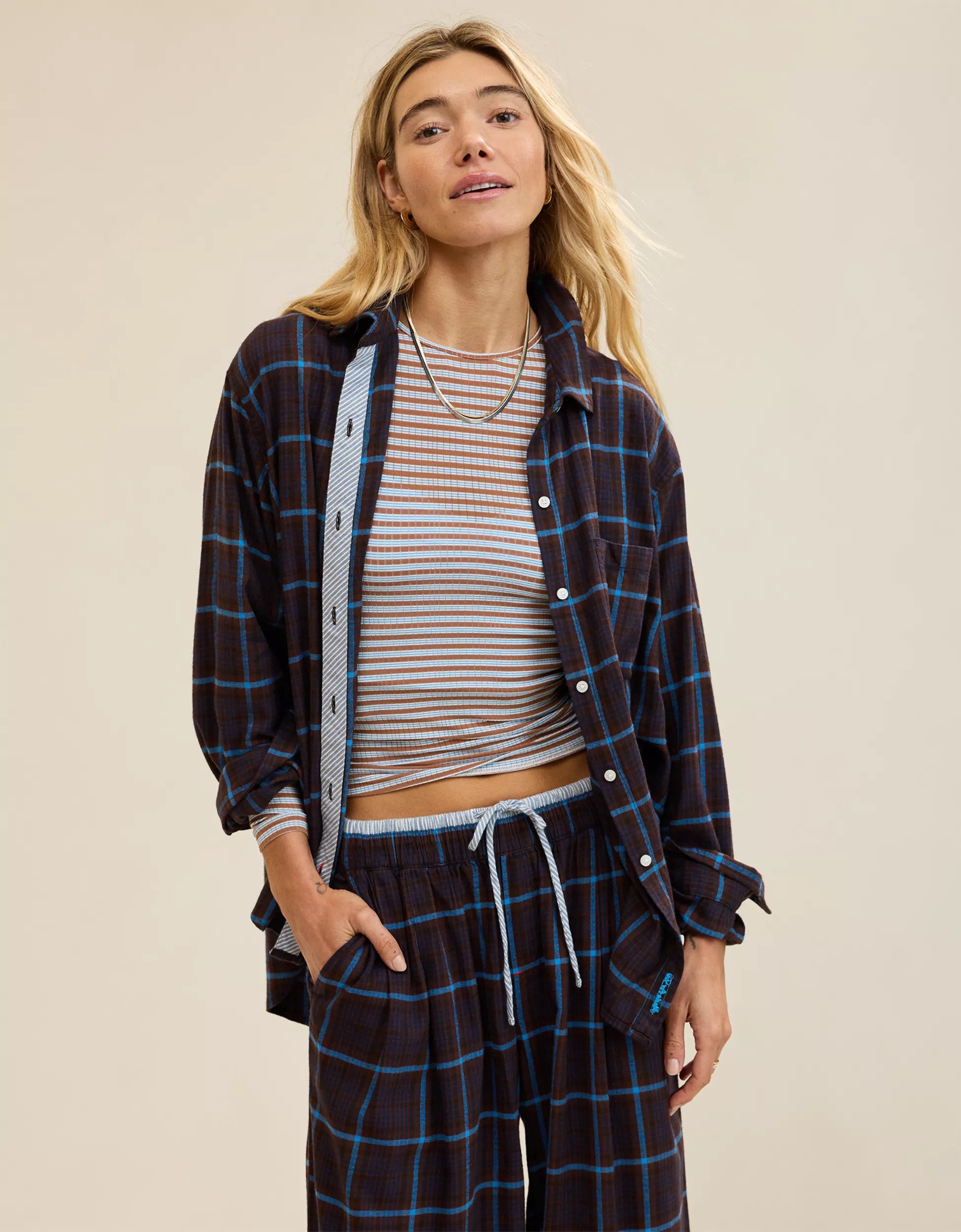 Aerie Flannel Pajama Shirt | American Eagle Outfitters (US & CA)