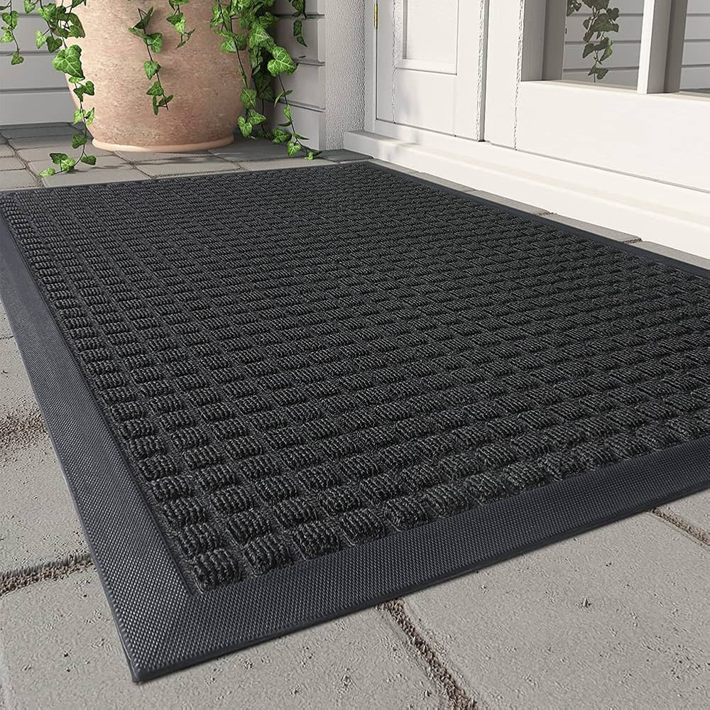 Front Door Mat Outdoor Indoor Welcome Mat Non Slip Rubber Doormat Absorbent Entraway Rug Entrance... | Amazon (CA)