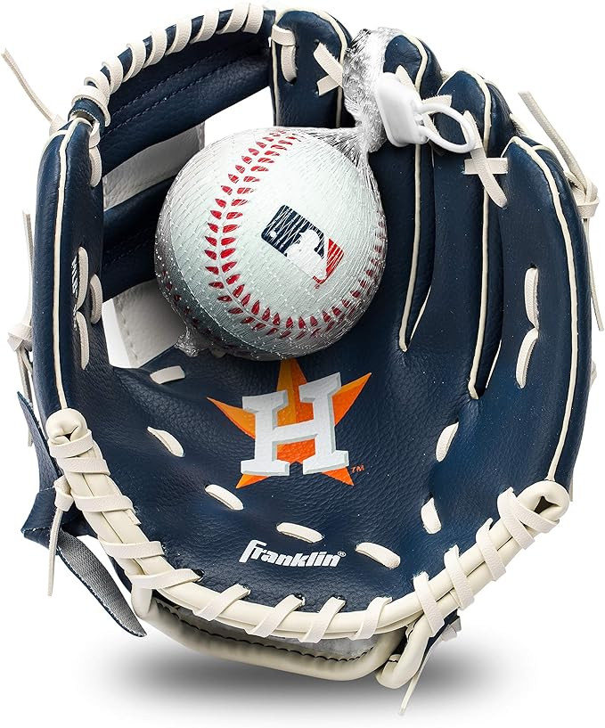 Amazon.com : Franklin Sports unisex teen Teeball Set MLB ASTROS GLOVE AND BALL, Team Specific, On... | Amazon (US)