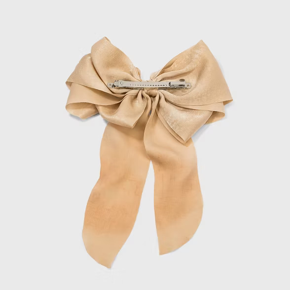 Satin Bow with Tail Barrette - A New Day™ | Target
