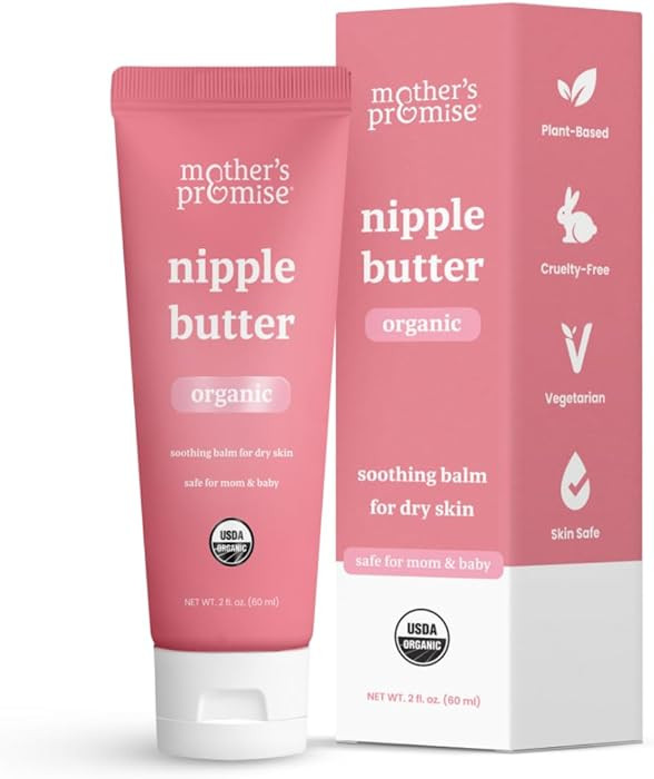 Organic Nipple Butter for Breastfeeding Mothers | Lanolin Free Nipple Cream, Safe for Nursing Mom... | Amazon (US)