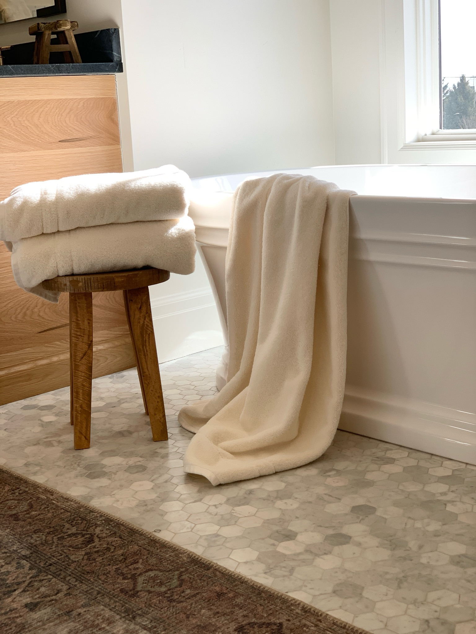 Extras plush bath sheet towels. Oversized bathroom towels. Amazon home finds. White shower towels. Cozy earth. Affordable finds. Loloi runner rug. Marble flooring. Home Depot  

#LTKBeauty #LTKFindsUnder100 #LTKHome