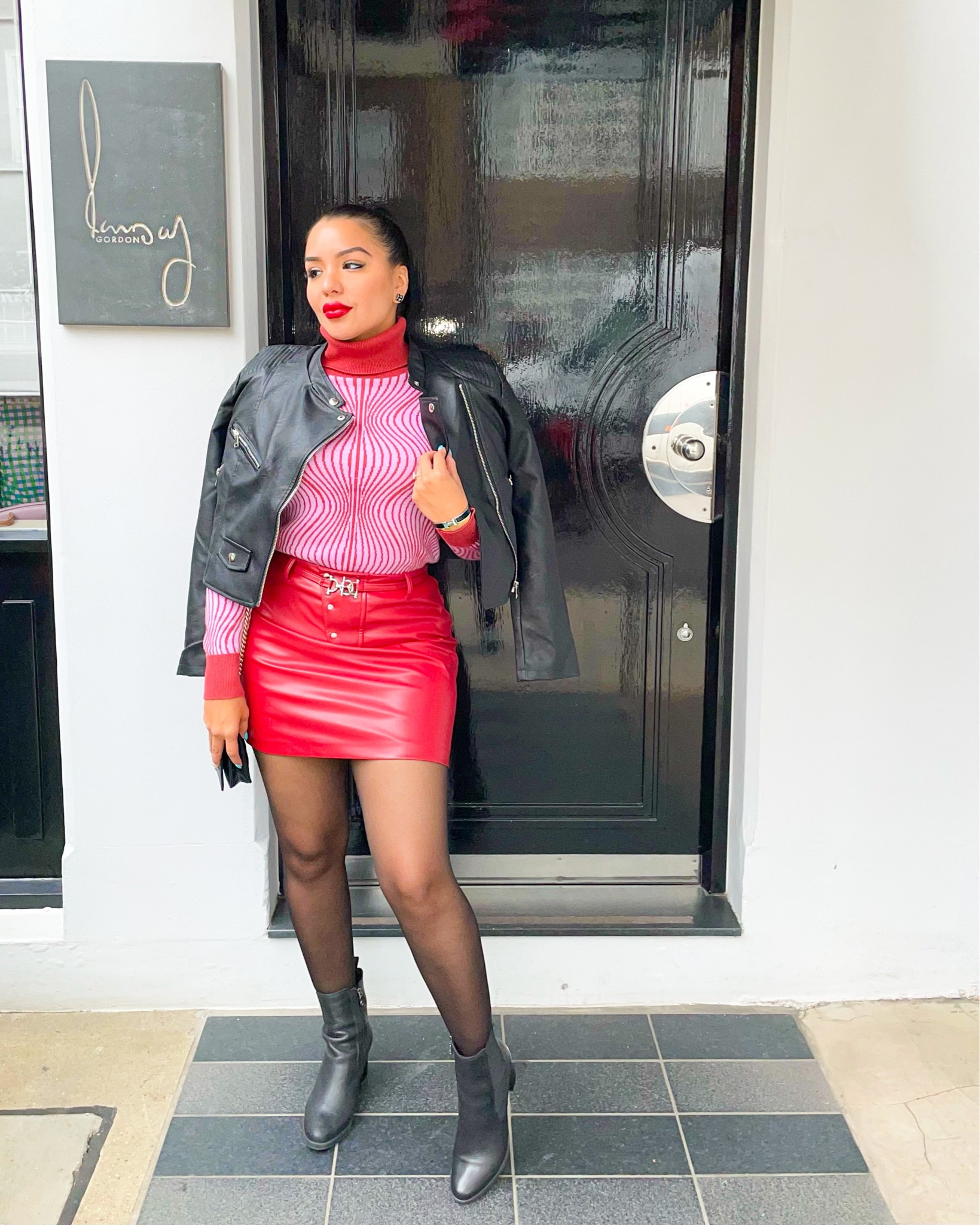 Perfect fit for the fall. Loved it. Size 4 skirt. Skirt runs big. I usually wear a 6 but a 4 was perfect. Size medium sweater. Size medium jacket. Size 7.5 boots. 

#LTKSeasonal #LTKeurope #LTKFind