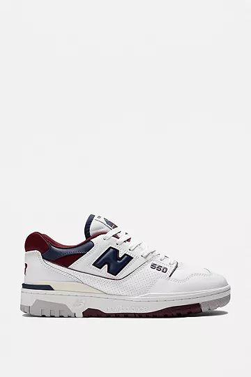 New Balance BB550 White & Maroon & Navy Trainers | Urban Outfitters (EU)