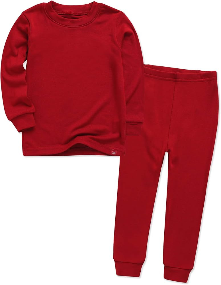 12M-12 Toddler Kids Unisex Girls & Boys Soft Comfy Modal Tencel Solid Raglan Sleepwear Pajamas Pj... | Amazon (US)
