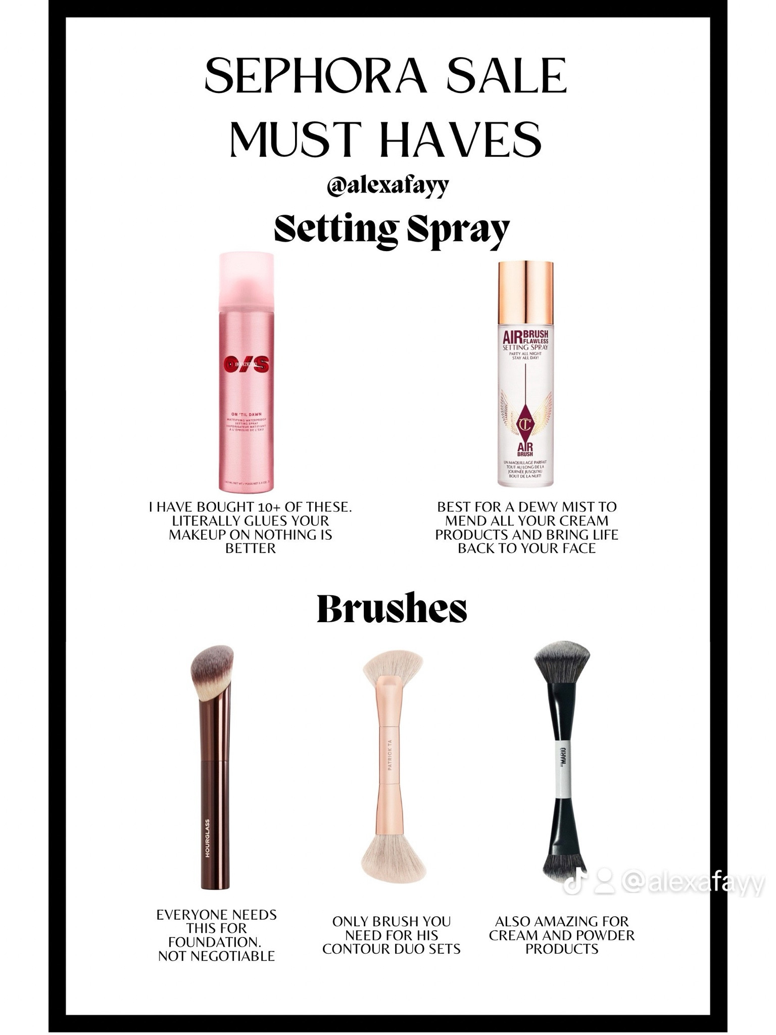 Sephora Sale Must Have Setting Spray and Brushes 

#LTKBeauty #LTKHoliday #LTKGiftGuide