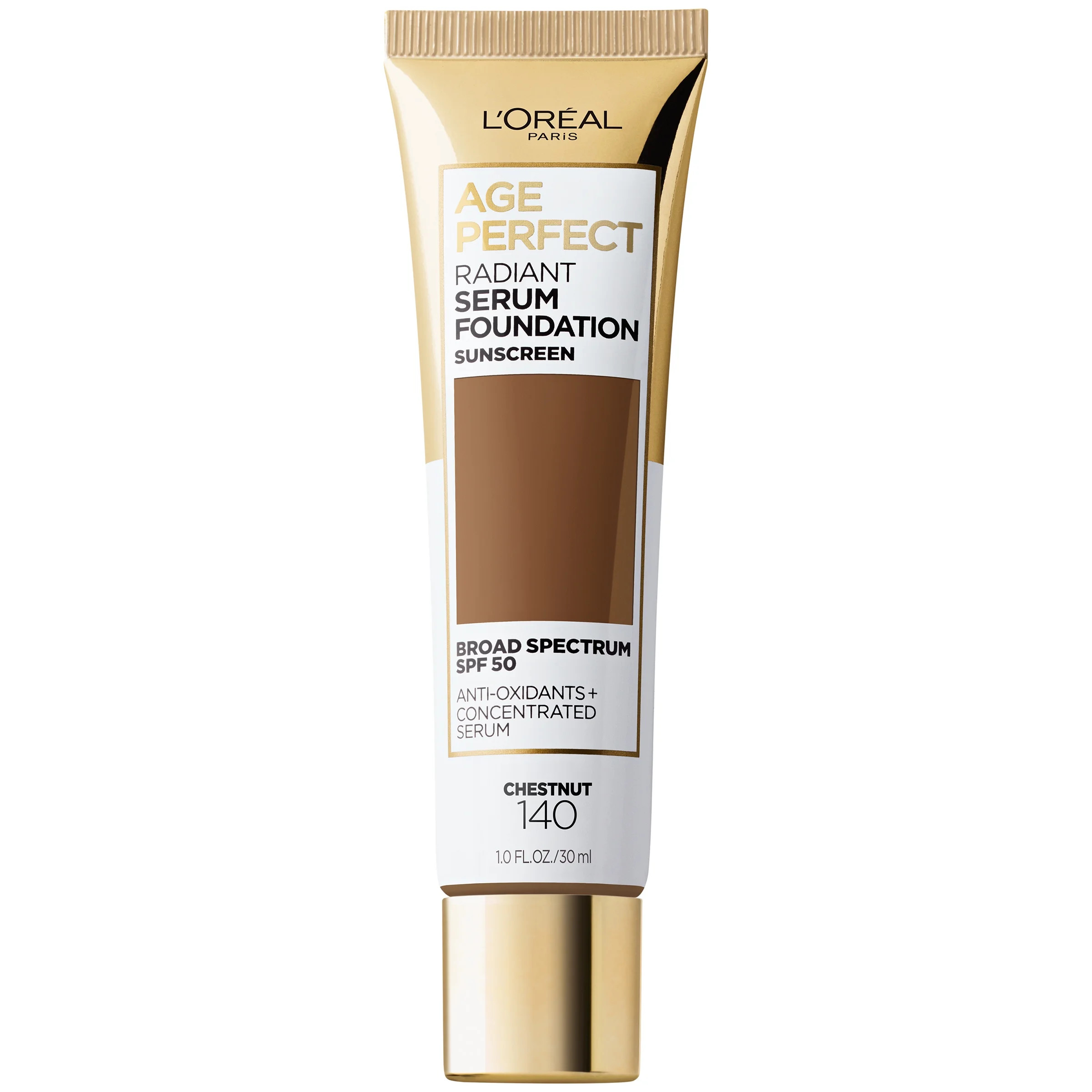L'Oreal Paris Age Perfect Radiant Serum Foundation Makeup, 140 Chestnut, 1 fl oz - Walmart.com | Walmart (US)
