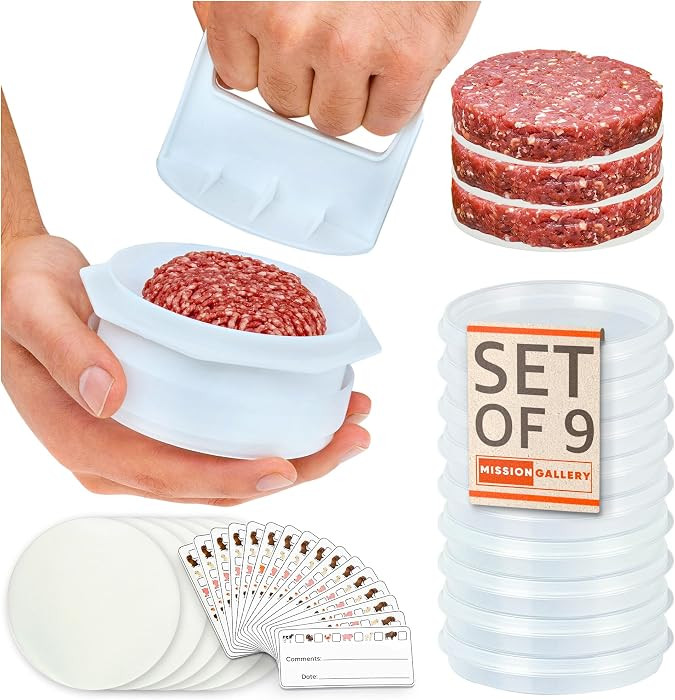 Hamburger Press Patty Maker Set 4 in 1 - Burger Patty Maker, Shaper for BBQ | Amazon (US)