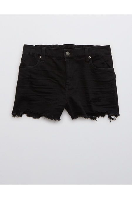Aerie Distressed Daydream Denim Short Women's Charcoal Ash S | American Eagle Outfitters (US & CA)