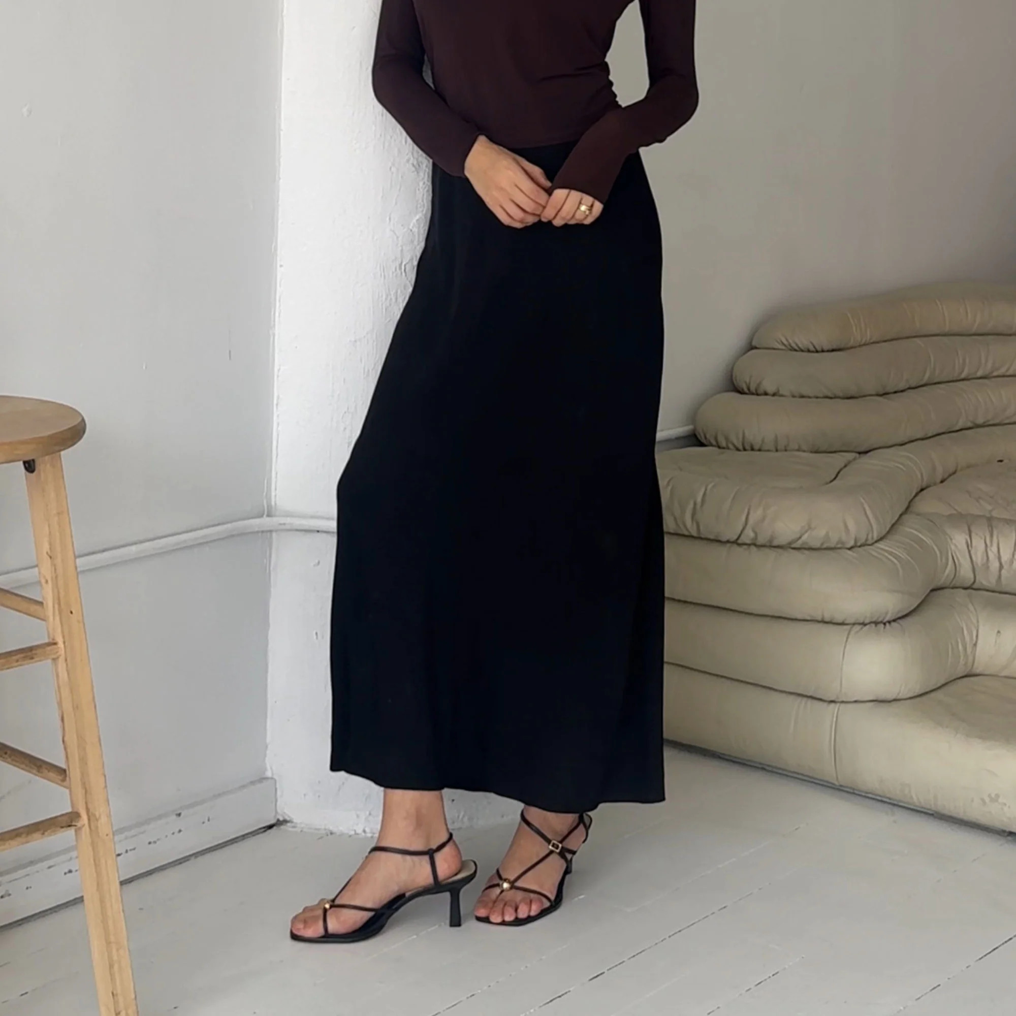 Mylee Heels Black Leather | DolceVita.com