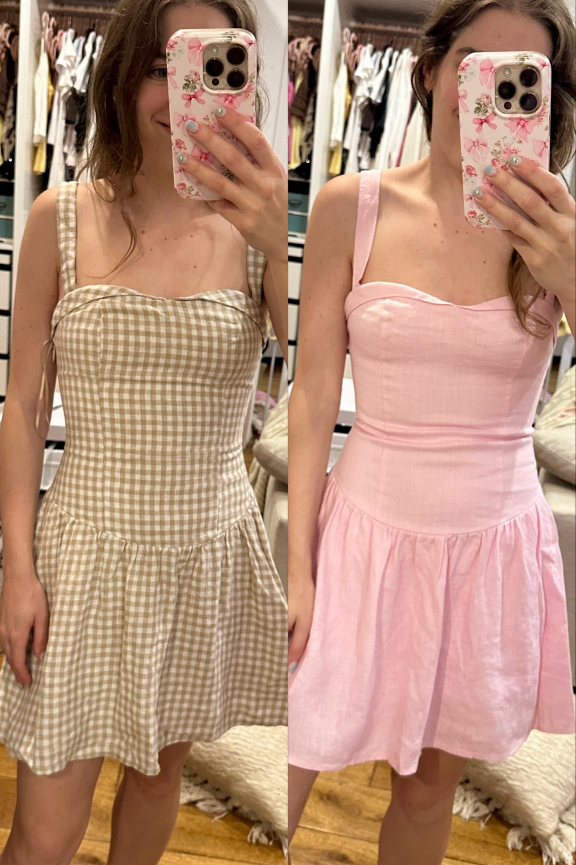 Abercrombie gingham & pink drop waist linen mini dresses on sale 

#LTKSaleAlert #LTKFindsUnder100 #LTKFindsUnder50