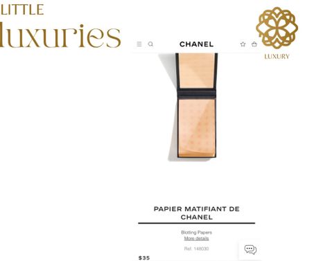These beautiful blotting sheets by Chanel are an amazing gift and cute little luxury!

#LTKHoliday #LTKbeauty #LTKunder50