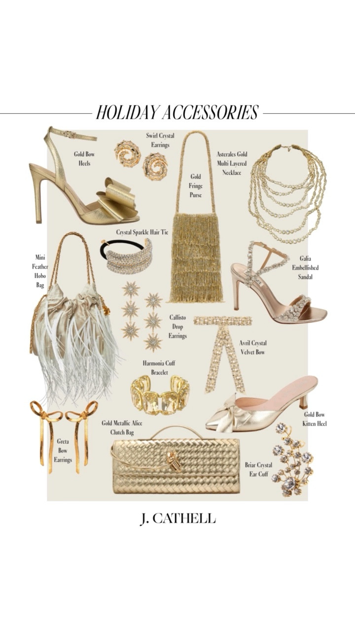 If you’re looking to jazz up your holiday basics, these holiday accessories are the easiest way to turn any outfit into a major moment. From metallic heels and jeweled bows to velvet clutches, statement earrings, and crystal-encrusted everything — these pieces add instant sparkle to every look.

Whether you’re styling a simple black dress or your favorite winter whites, these accessories will take you from family photos → cocktail parties → NYE with zero effort.
Everything is linked + shoppable on jcathell.com ✨🛍️

#HolidayAccessories #HolidayStyle #HolidayOutfits #HolidayPartyStyle #ChristmasStyle #NYEOutfit #HolidayWardrobe #HolidayFashion #StatementAccessories #JeweledAccessories #VelvetSeason #PartyStyle #JCathell

#LTKCyberWeek #LTKHoliday #LTKOver40