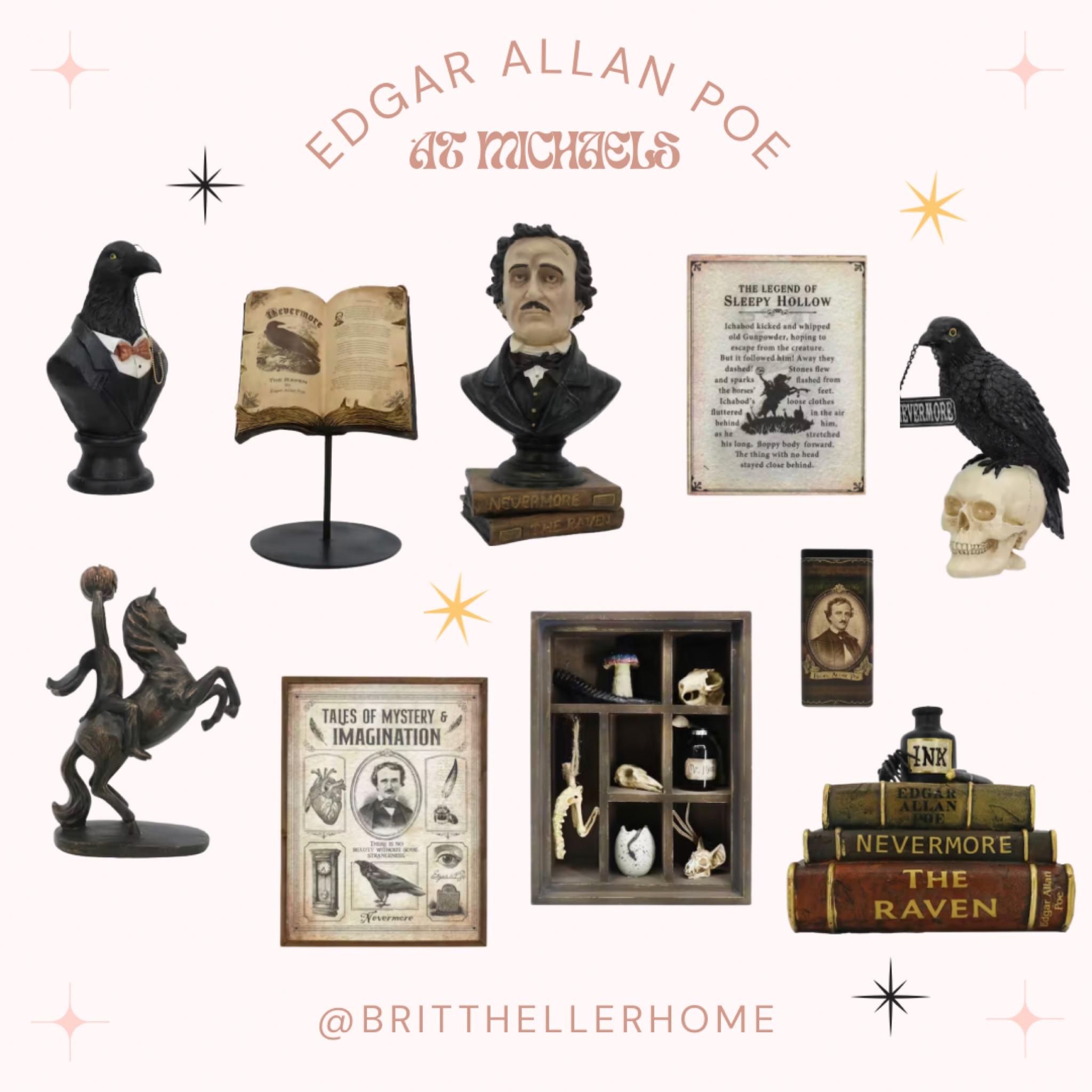 Sleepy hollow Halloween! Loving all this classic Edgar Allan Poe stuff from Michaels this year!

#LTKfindsunder50 #LTKSeasonal #LTKHalloween