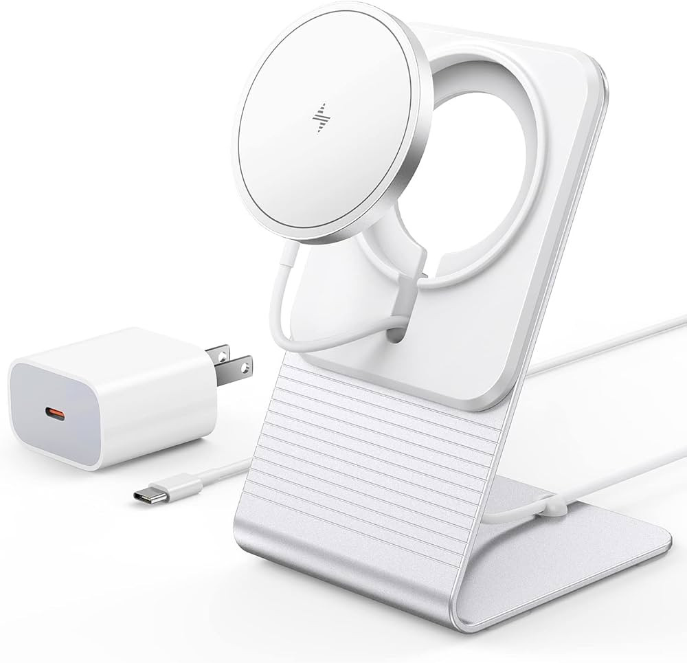 Magnetic Wireless Charger Mag-Safe Charger with 20W USB-C PD Adapter Mag-Safe Wireless Charger fo... | Amazon (US)