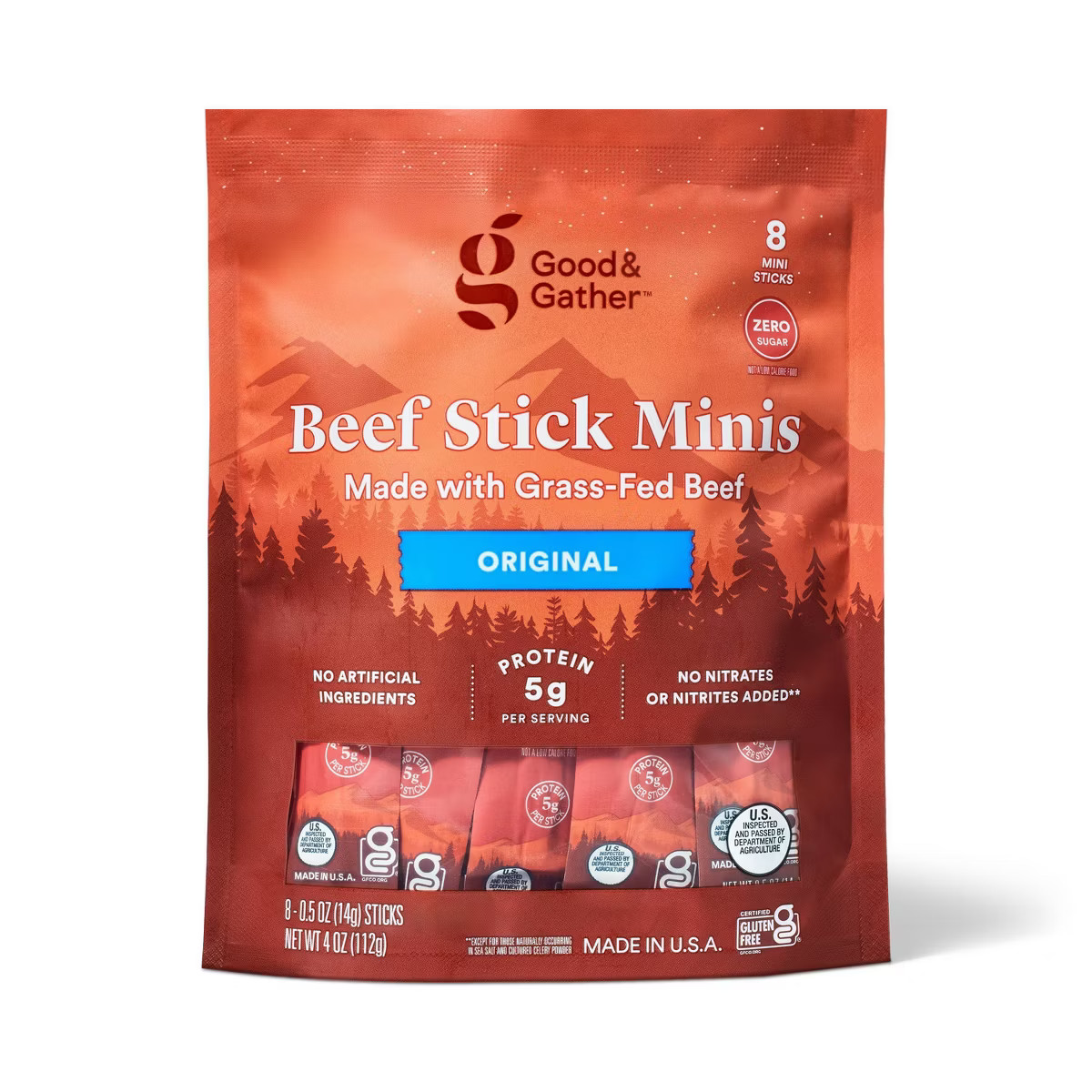 Original Beef Sticks Minis - 5g Protein - 4oz/8ct - Good & Gather™ | Target