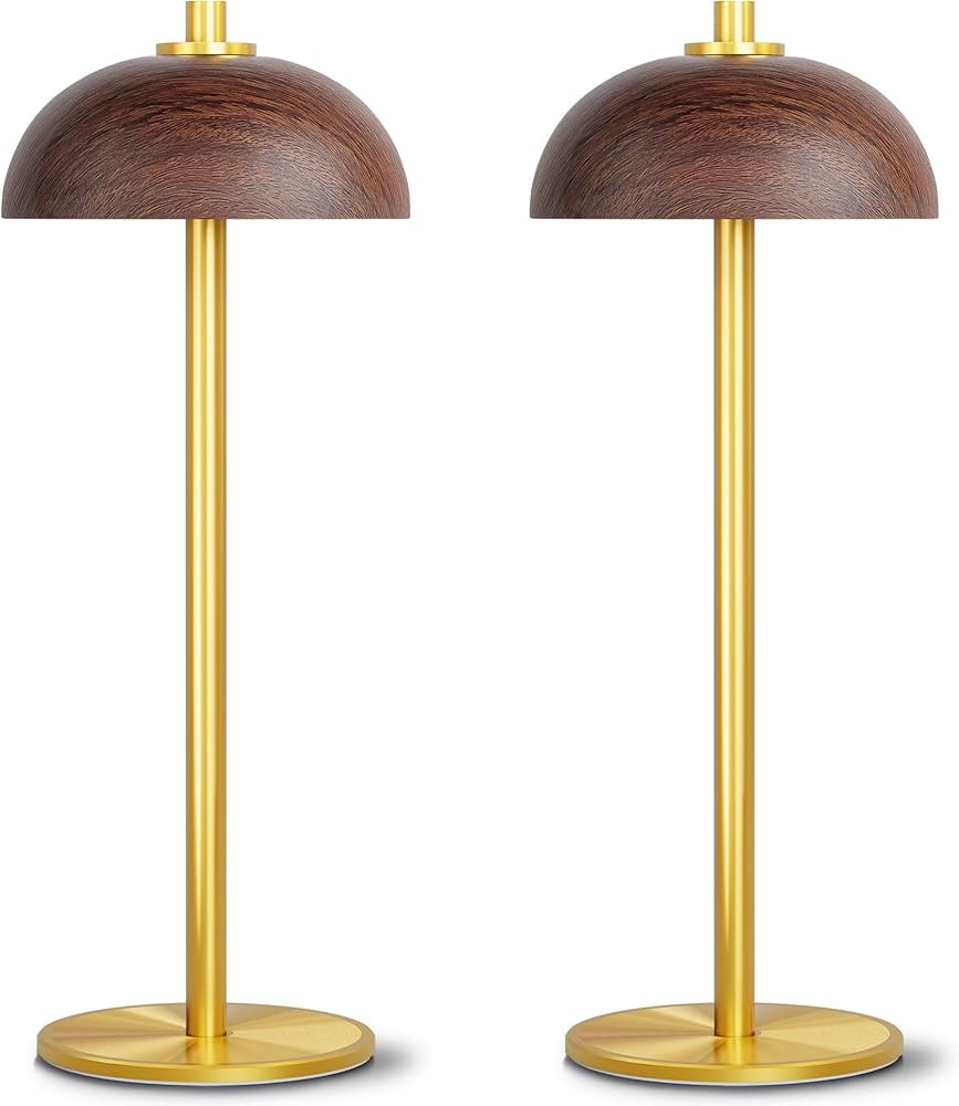 2 Pack Cordless Table Lamp, 5000mAh Portable Rechargeable Table Lamp, 3 Color Stepless Dimming Ta... | Amazon (US)