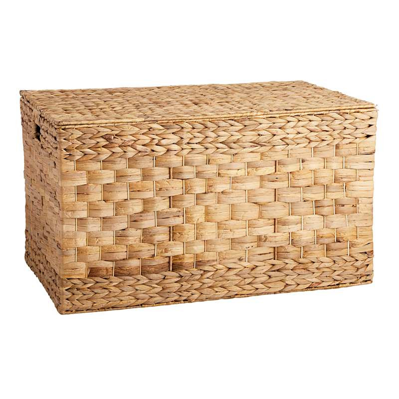 Water Hyacinth Storage Trunk with Flat Lid, Large | At Home