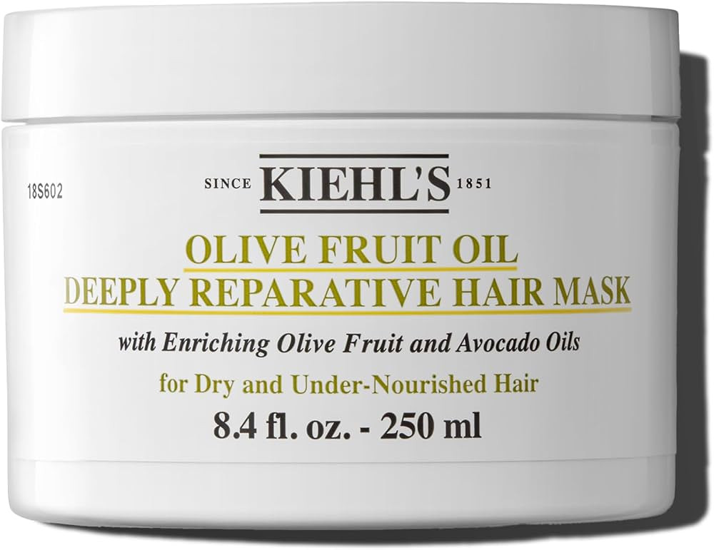 Kiehl's Aceite de fruta de oliva, mascarilla capilar profundamente reparadora, tratamiento capila... | Amazon (US)