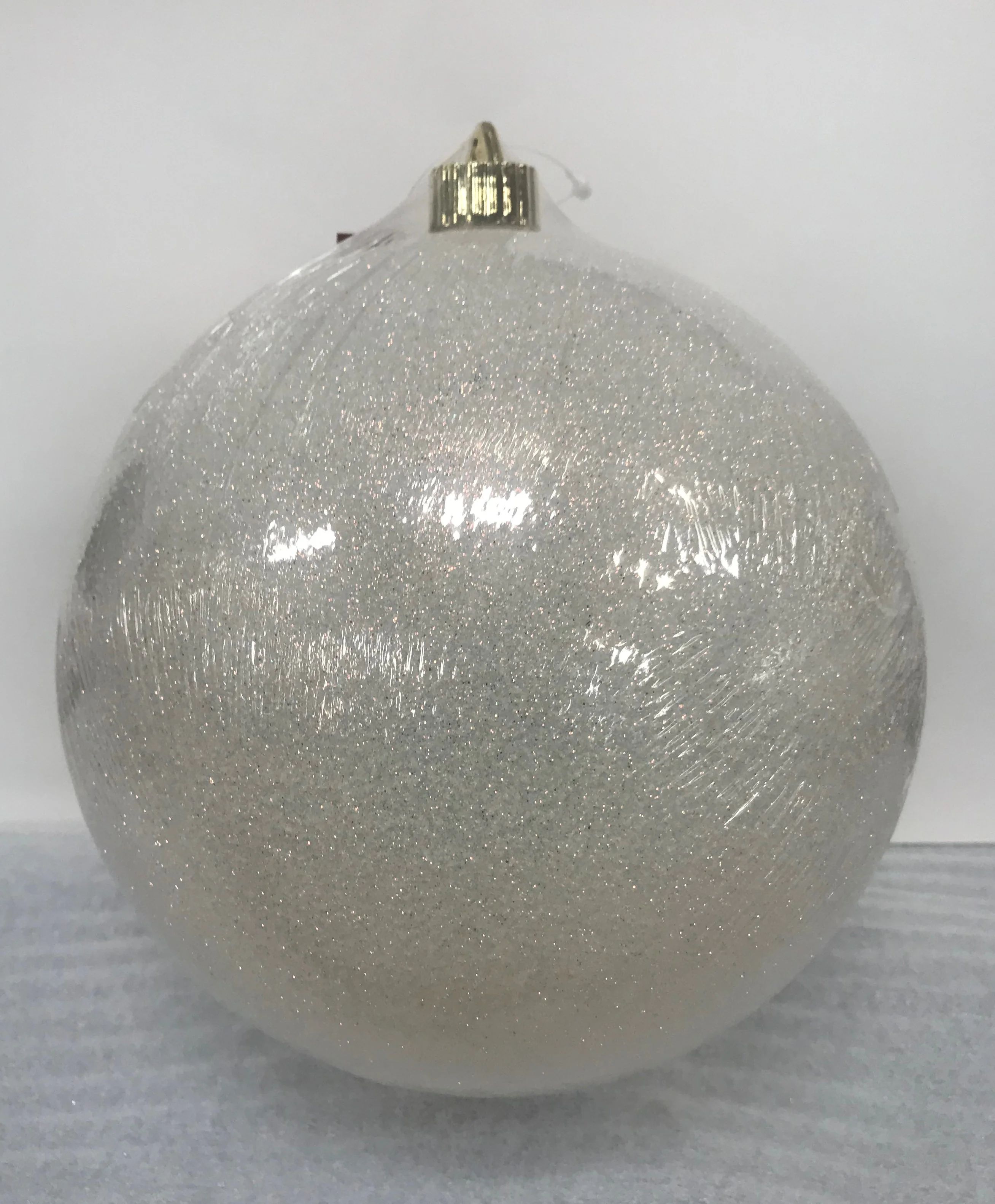 Holiday Time White Glitter 6" (150mm) Shatterproof Christmas Ornaments 1 Count - Walmart.com | Walmart (US)