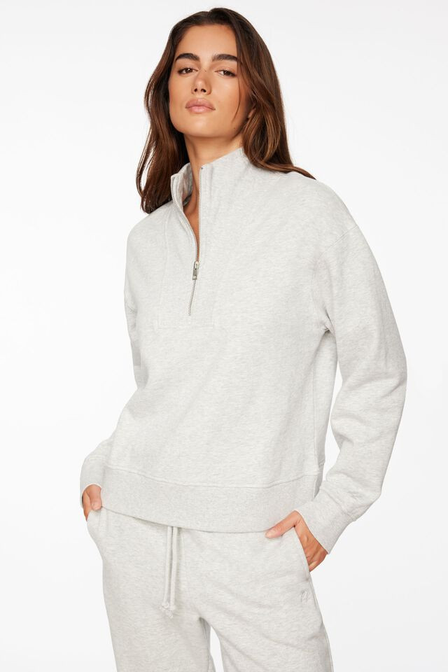 Half Zip Sweatshirt | Dynamite Clothing