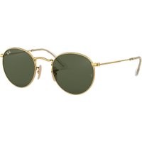 Ray Ban Round flat lenses Unisex Sunglasses Lenses: Green, Frame: Gold - RB3447N 001 53-21 | Ray-Ban UK