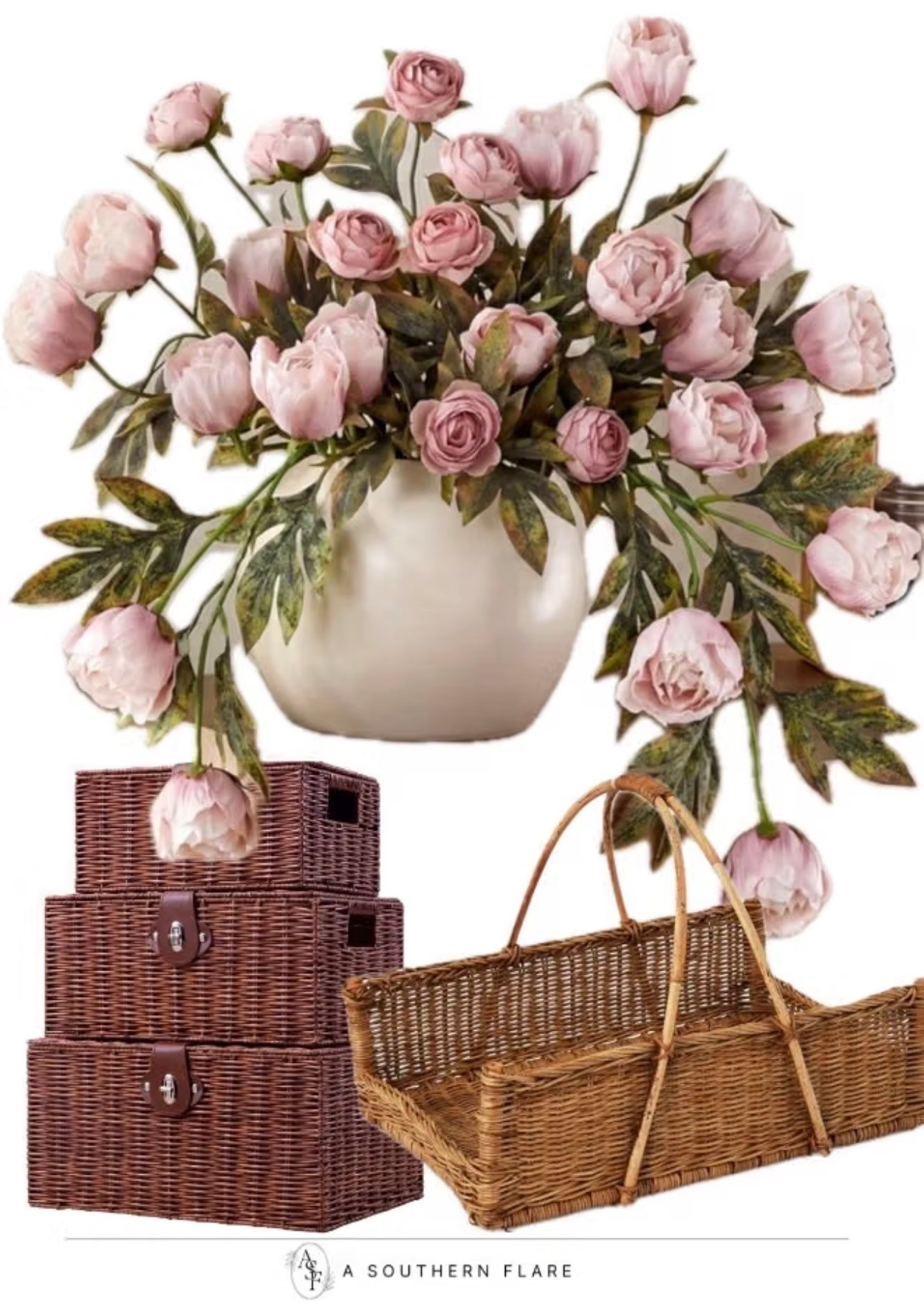 Beautiful blooms and storage solutions! Perfect for any space. #HomeDecor #FallStyle