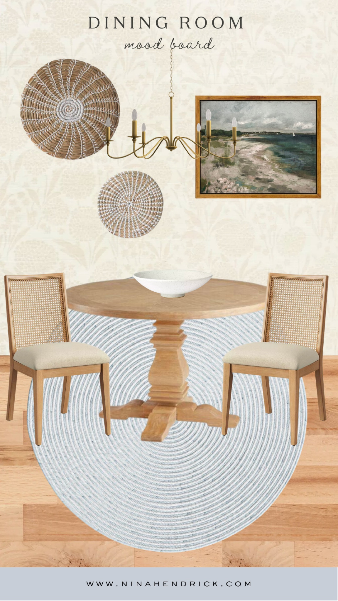 A warm, cozy, & neutral dining room mood board! 

#LTKhome
