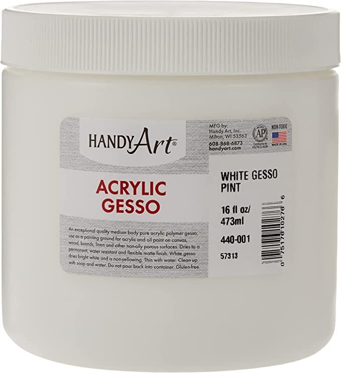 Handy Art Student Acrylic 16 ounce, White Gesso | Amazon (US)