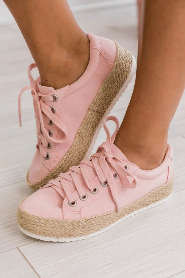 Alexandrea Espadrille Canvas Mauve Sneakers | The Pink Lily Boutique