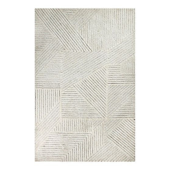 Almond Valley Washable Wool Rug, 5'7""X8', Natural | West Elm (US)