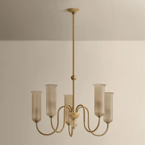 Alessandra Five Light Chandelier Patina Brass | Lighting Design