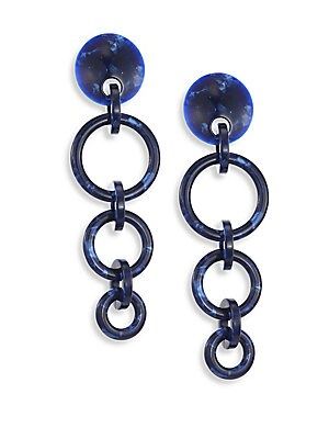 Lele Sadoughi Wind Chime Hoop Drop Earrings - Ocean Blue | Saks Fifth Avenue