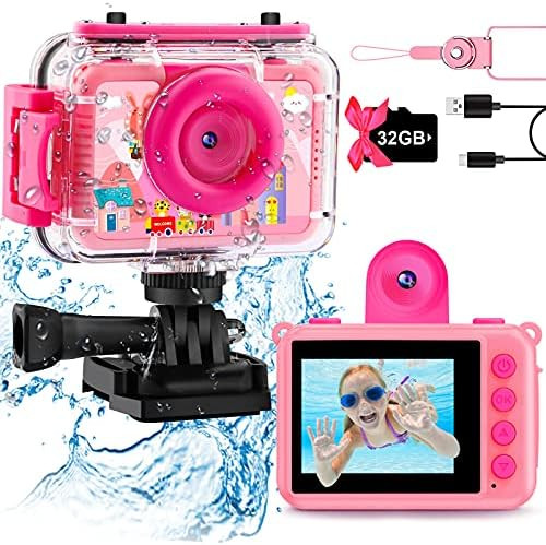 GKTZ Kids Camera - Waterproof Underwater Camera for Kids, Christmas Birthday Gifts for Girls Age ... | Amazon (US)