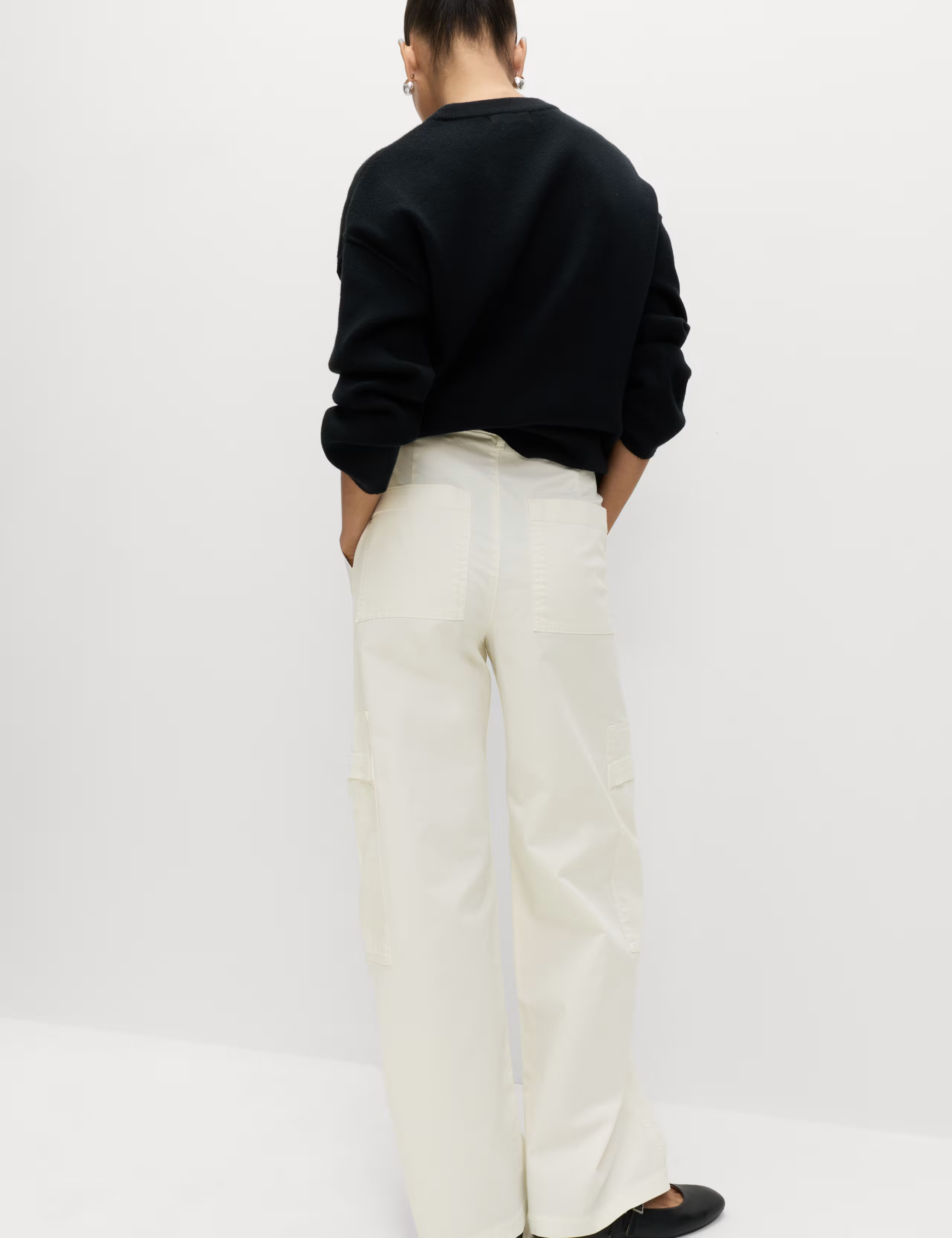 Cotton Rich Cargo Wide Leg Trousers | M&S Collection at M&S | Marks & Spencer (UK)