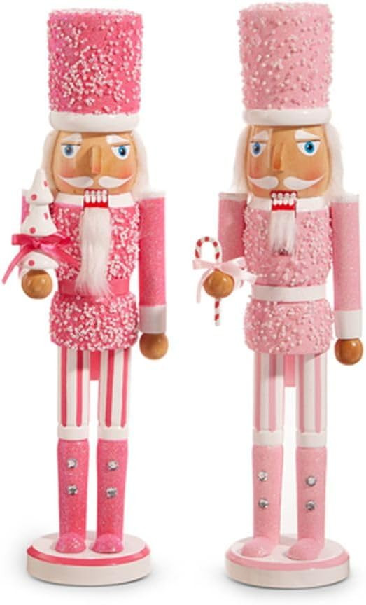 RAZ Imports 2024 A Blushing Holiday 15.5" Pink Nutcracker, Assorted of 2 | Amazon (US)