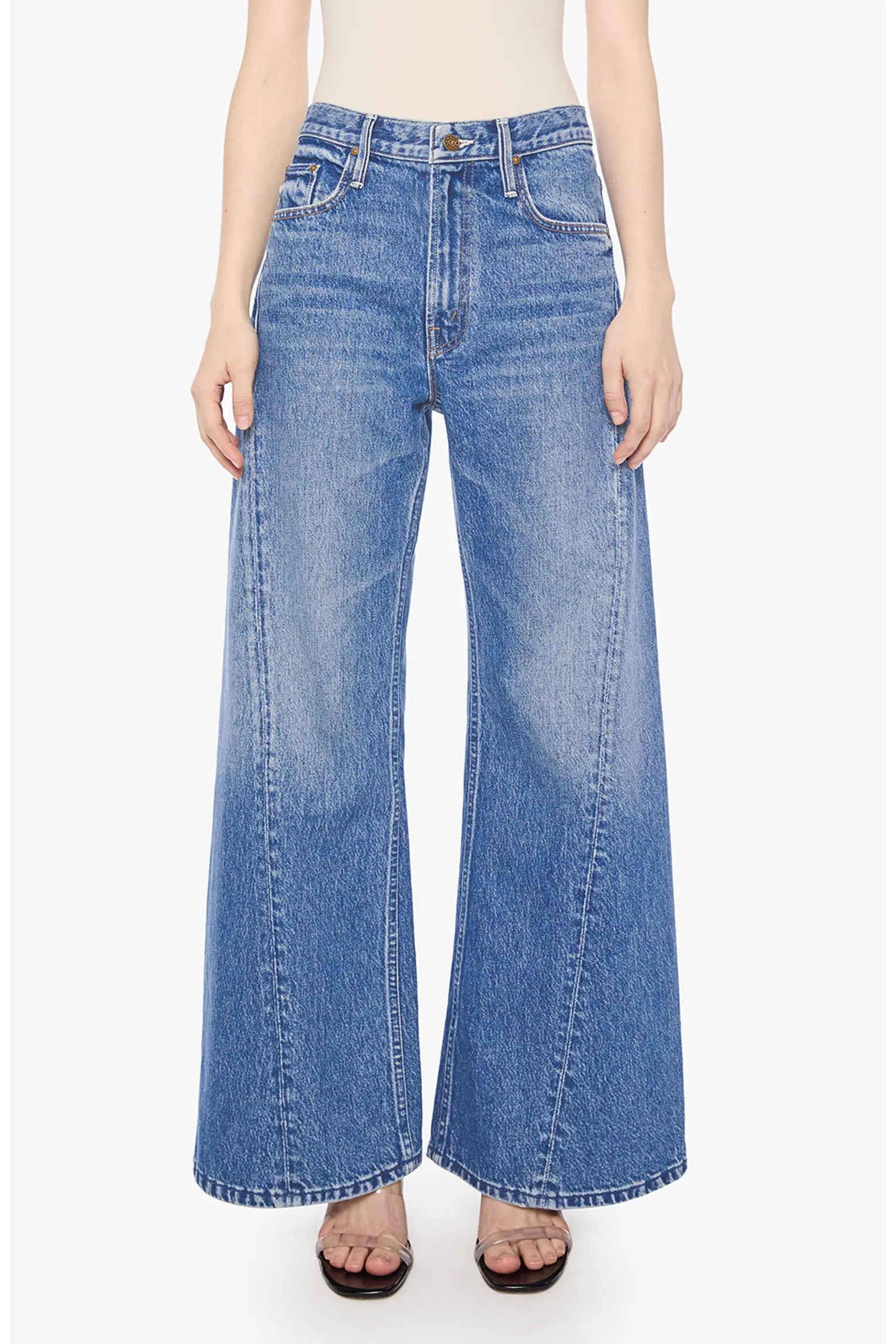 Lil Lemon Twist Sneak High Waist Wide Leg Jeans (Women) | Nordstrom | Nordstrom