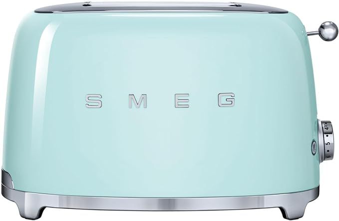 Smeg TSF01PGUS 50's Retro Style Aesthetic 2 Slice Toaster, Pastel Green | Amazon (US)