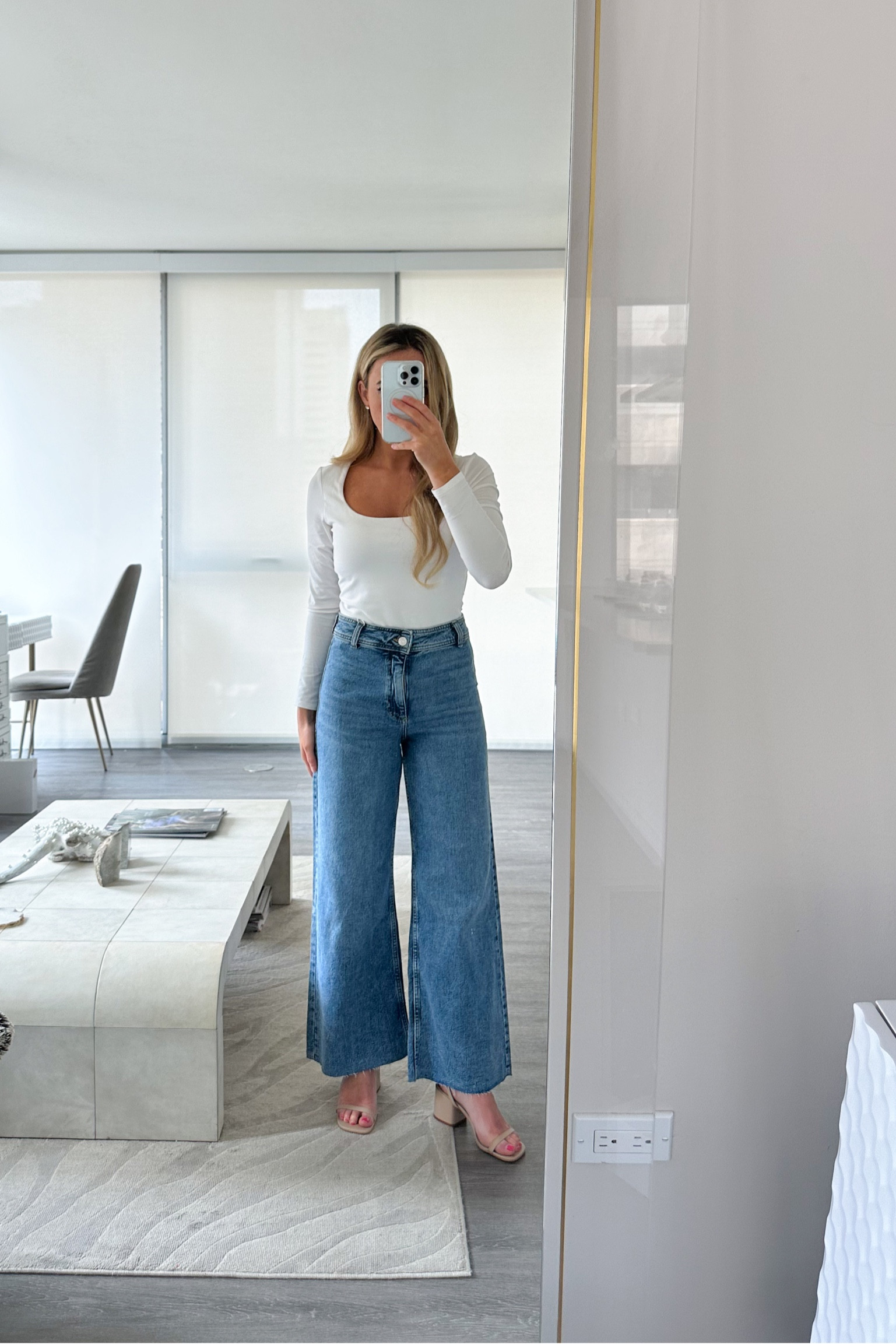 High Waisted Raw Hem Wide Leg Jeans- Culotte Jeans- wearing shade Medium Blue

Nordstrom Outfit, Mango Jeans, Jeans under $100, Steve Madden sandals, europe brand, 

#LTKworkwear #LTKfindsunder100 #LTKeurope

#LTKFindsUnder100 #LTKSeasonal #LTKStyleTip