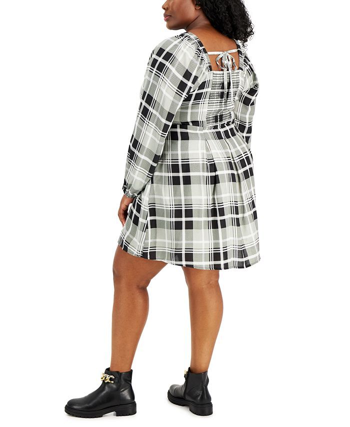 FULL CIRCLE TRENDS Trendy Plus Size Printed Fit & Flare Dress & Reviews - Trendy Plus Sizes - Plu... | Macys (US)