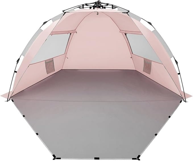 Oileus X-Large 4 Person Beach Tent Sun Shelter - Portable Sun Shade Instant Tent for Beach with C... | Amazon (US)