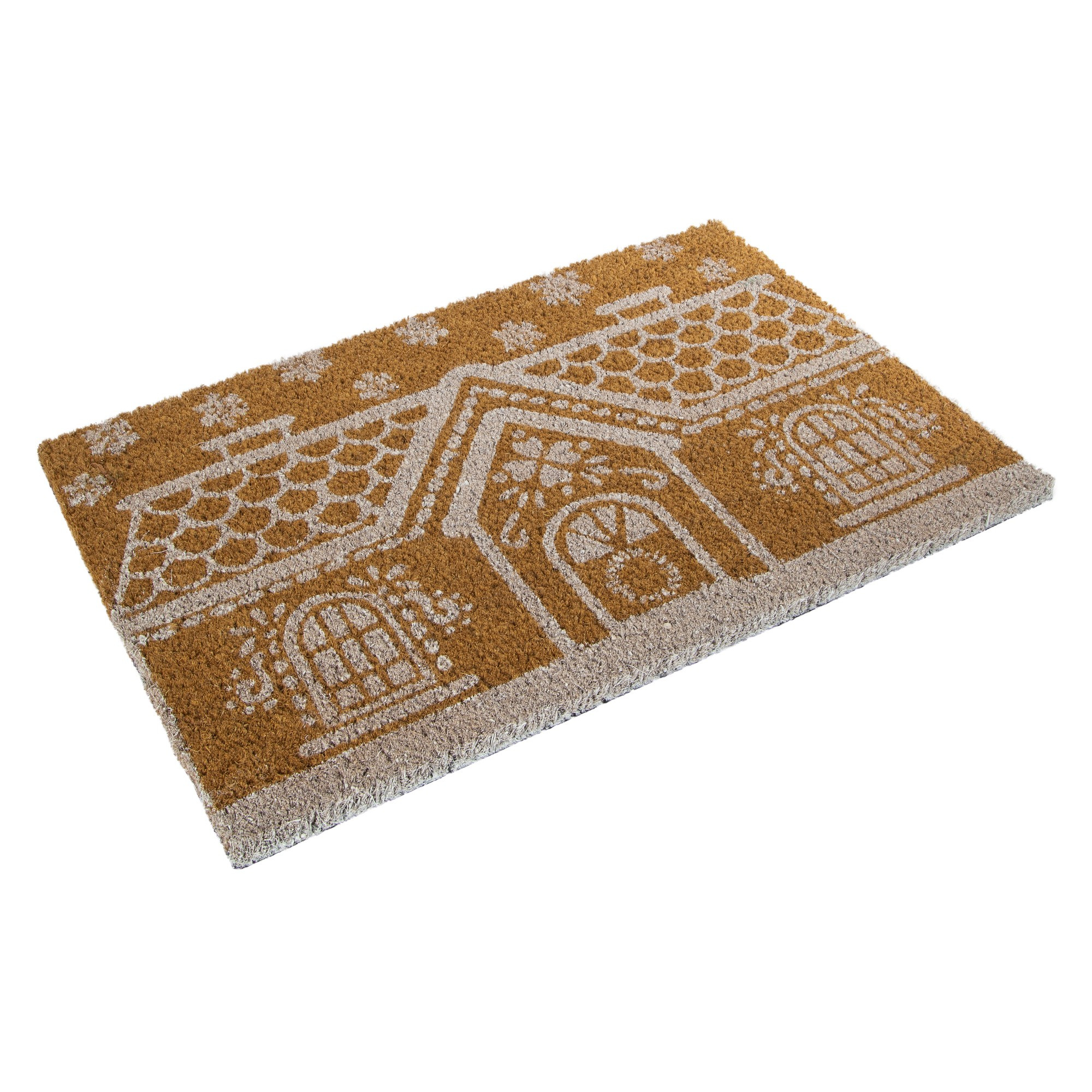holiday coir doormat 24in x 16in - gingerbread | Five Below