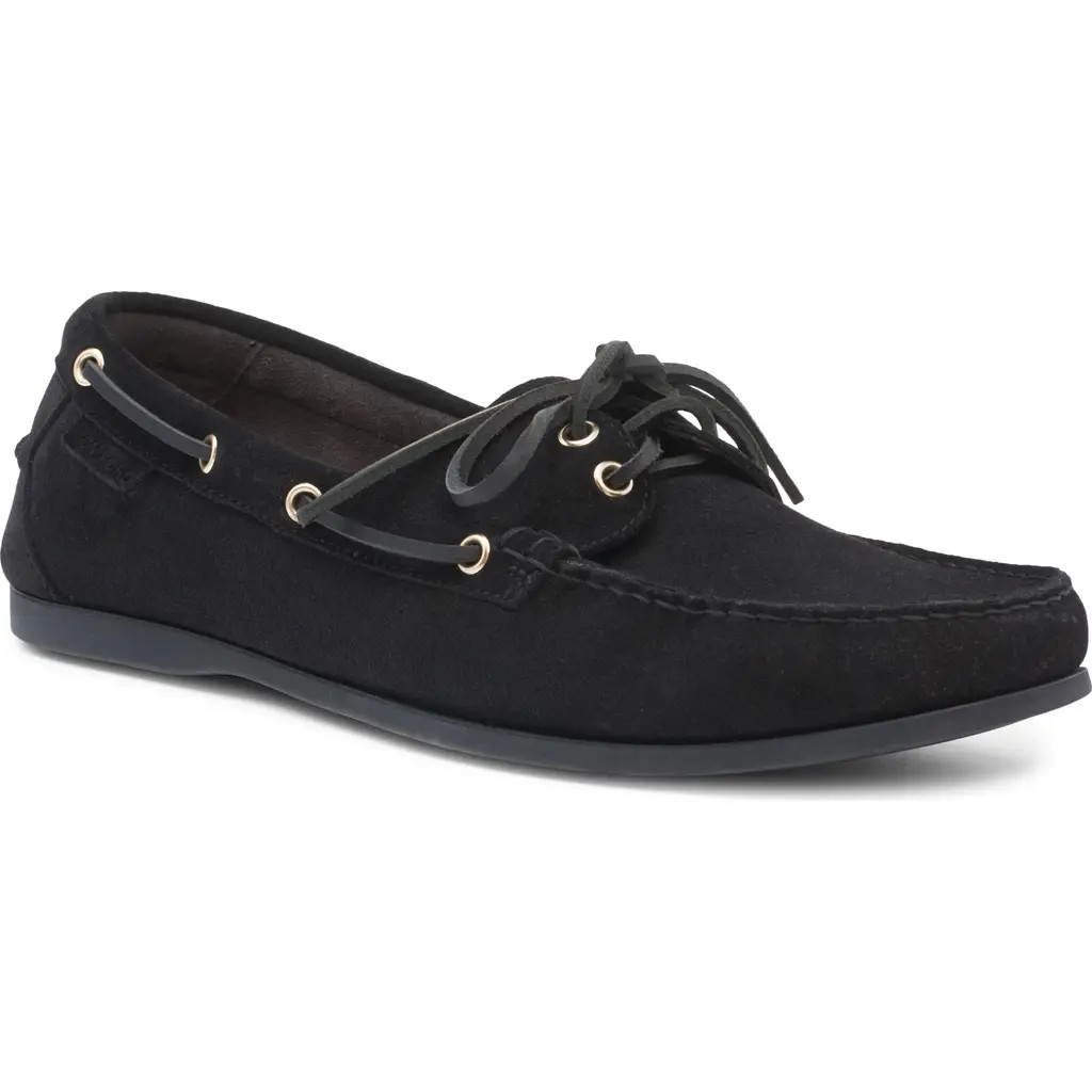 TOM FORD Robin Boat Shoe in 3Na01 Black/Amber at Nordstrom, Size 9 | Nordstrom