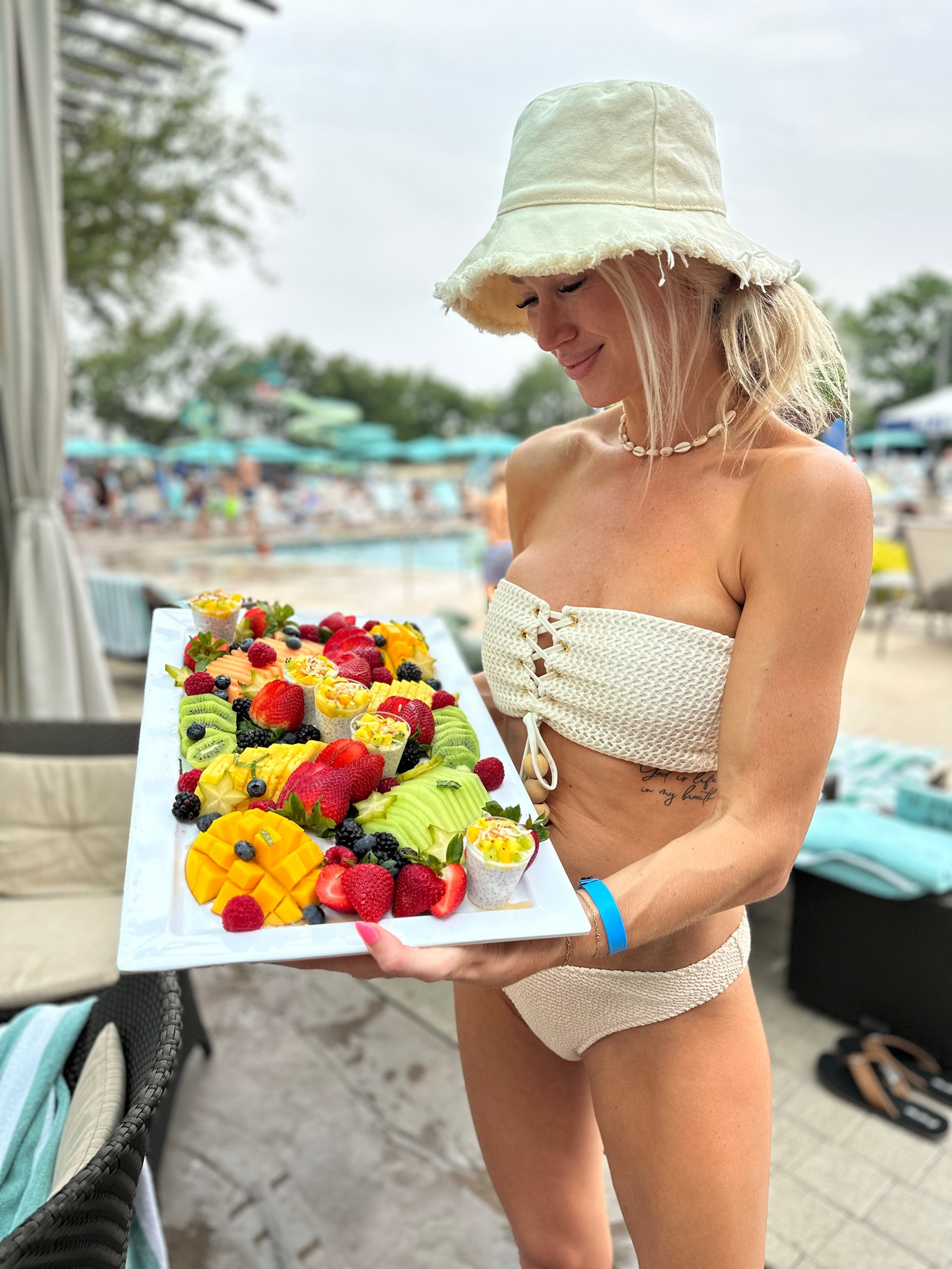 Beautiful bikini that stays put! Bucket hat and seashell necklace 

#LTKSeasonal #LTKswim #LTKFind